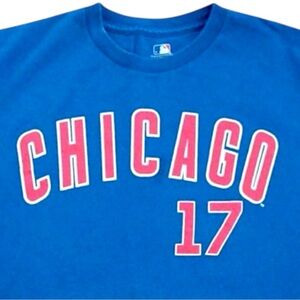 Chicago‎ Cubs Kris Bryant 17 Graphic Tee Blue Mens XL MLB Baseball Shirt Sporty